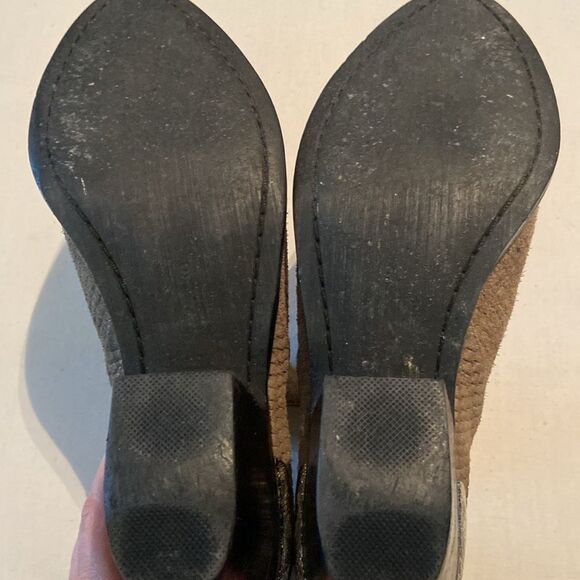 Jeffery Campbell Cromwell olive green Suede Ankle Boots silver tips size 9 - Picture 11 of 11